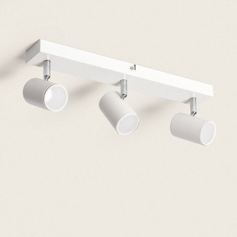 Lampada da Soffitto Orientabile Metallo 3 Faretti Wuedy Bianco (1/5)