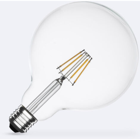 Lampadina Filamento LED E27 6W 720 lm G125 No Flicker 2700K Bianco Caldo