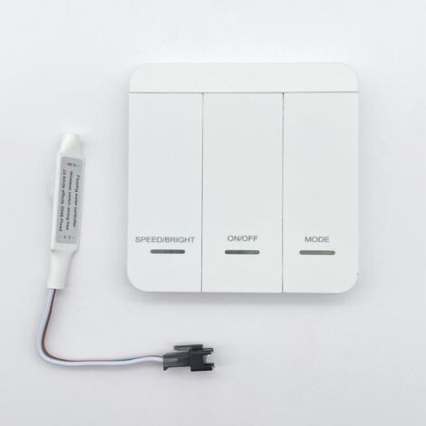 Controller Regolatore per Strisce Digitali 12/24V DC con Telecomando RF 3 pulsanti Monocolore (1/4)