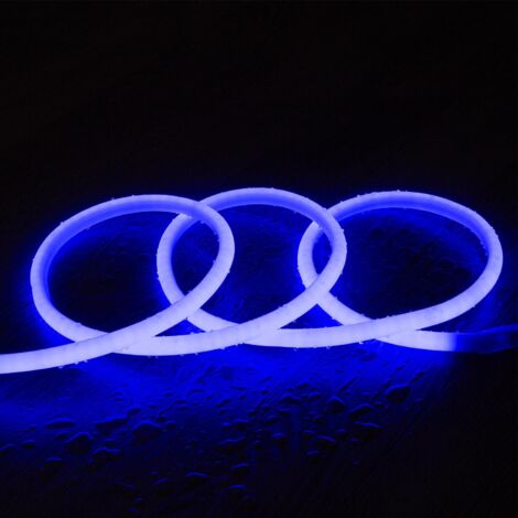 Striscia LED Neon Regolabile 220V Circolare SFLEX17 IP65 su Misura Taglio ogni 100 cm Blu 50 m (1/5)
