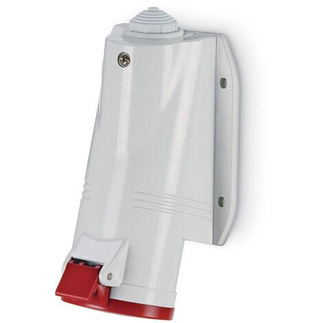 Presa Da Parete IP54 Stagno, Serie G1, Bianco Puro, Con Coperchio A Molla, All-in-one