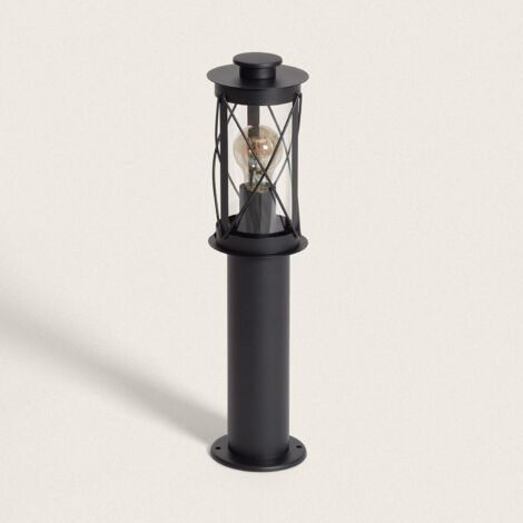Lampioncino per Esterni da Superficie 50cm Acciaio Inossidabile Gedja Nero