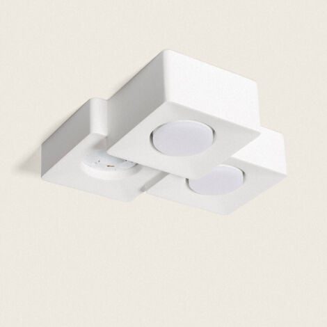 Plafoniera in Gesso 3 Faretti Quman Bianco