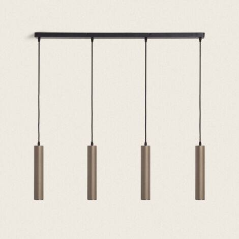 Lampada a Sospensione Alluminio Aritz 4 Faretti Bronzo