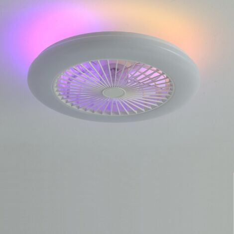 Plafoniera Con Ventilatore Telecomando Ventilatore Da Soffitto Con Luce Litglobe 50cm | Telecomando E APP | 6 Velocità | 3 Colori Dimmerabili Ventilatore Con Telecomando - Foto 6