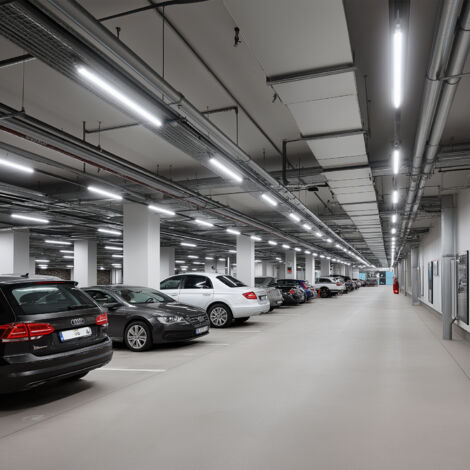 Plafoniera Stagna LED 150cm 48W High Lumen 140lm/W IP66 Collegabile FLEXILITE No Flicker 4000K Bianco Naturale (1/5)