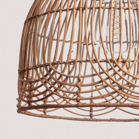 Lampada A Sospensione In Rattan A Batteria – 2 Pezzi Con Telecomando, Impermeabile, 120 Ore Di Luce Calda, Ideale Per Patio E Giardino