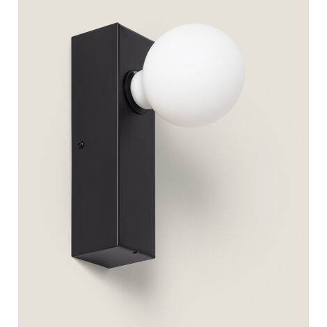 Lampada Da Parete Bagno TOGO - Vetro Sfera, Ottone, IP44, Interruttore Integrato, Stile Classico