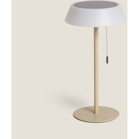 Lampada da Tavolo Solare Esterno LED 1.2W Metallo Aldana Crema