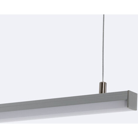 Profilo in Alluminio a sospensione da 2 m per strisce LED fino a 17 mm Bianco traslucido Alluminio 2 m