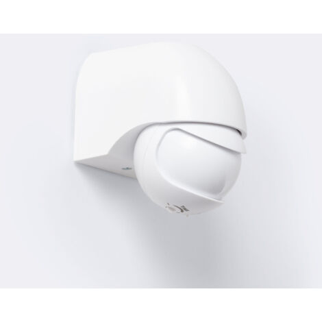 Oktaplex Bea Rilevatore Di Movimento Da Esterno IP65 Orientabile 180&deg; Sensore Infrarosso 12m Portata 230V Bianco Con Sensore Crepuscolare