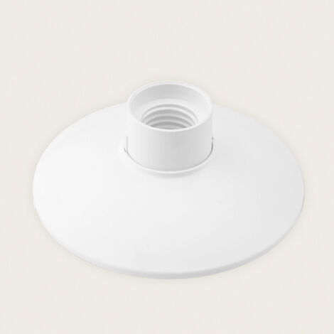Portalampada Piatto da Superficie per Lampadine LED E27 Bianco