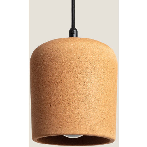 Lampada a Sospensione Metallo e Sughero Krobia Marrone (1/5)