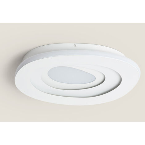 Plafoniera LED 28W Metallo CCT Selezionabile Zarek Ø400 mm Bianco (1/5)