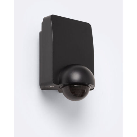 Sensore di Movimento PIR Crepuscolare 240º per Esterni IP65 con Telecomando Nero