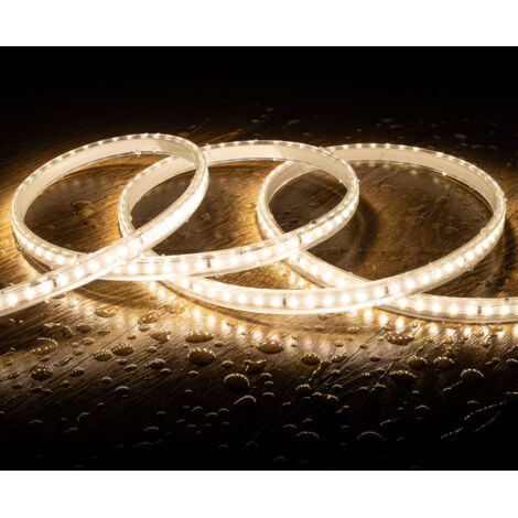 Striscia LED Regolabile 220V SMD 120 LED/m Color 8.5W/m Larga 12mm Taglio 20cm IP65 4000K Bianco Naturale 1 m (1/4)
