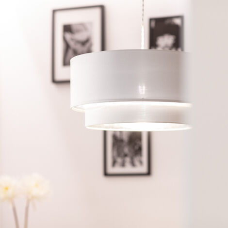 Lampada a Sospensione in Tessuto Reflect Duo Bianco