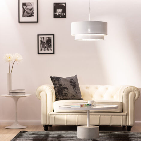 Lampada a Sospensione in Tessuto Reflect Duo Bianco