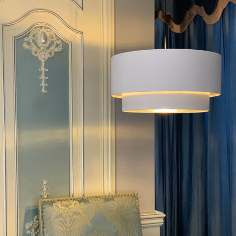 Lampada a Sospensione in Tessuto Reflect Duo Bianco