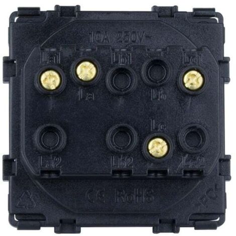 Interruttore Doppio Commutatore Con Cornice PC Modern Bianco - Foto 2