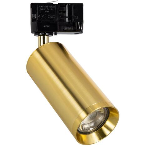 Faretto Portalampada Binario Trifase Quarzo per Lampadina GU10  Oro