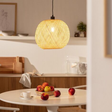 Lampada Sospensione In Bamb&ugrave; Naturale Liby 40cm - Atmosphera, Design Moderno Per Interni