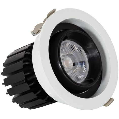 Faretto Downlight LED 12W COB Orientabile 360º Circolare Foro Ø 100mm CRI90 Expert Color No Flicker No Flicker 3000K Bianco Caldo