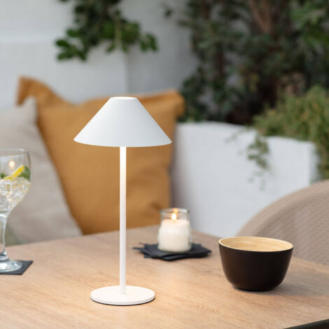 Lampada da Tavolo LED 3W Portatile Kivuli per Esterni con Batteria USB Ricaricabile Bianco