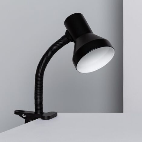 Lampada Tavolo Scrivania Led Morsetto Pinza Flessibile Alluminio Arras - 6