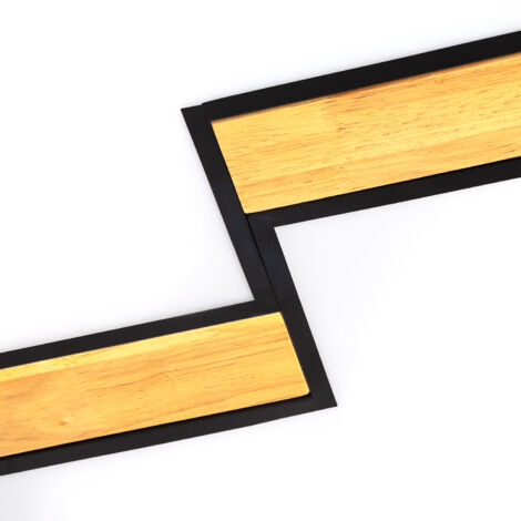 Plafoniera LED 27W Circolare in Metallo Ø500 mm CCT Selezionabile Brusk Nero