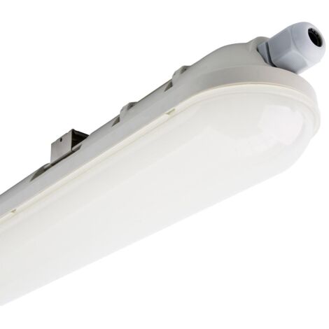 TOT ELECTRIC Plafoniera led 54w 120cm da soffitto parete lineare moderna neon rettangolare piatta luce bianca naturale calda (Luce Fredda