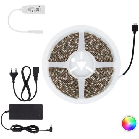 Kit Striscia LED RGB 24V DC IP65 60LED/m 5m Larghezza 10mm con Controller  Wi- Fi