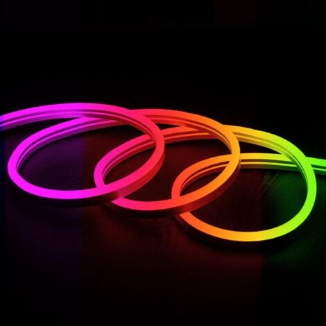 Bobina Striscia Led Neon W M Rgb V Ac Led M M Semicircolare Ip Taglio Ogni