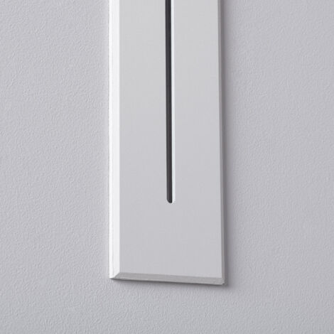 Segnapasso da Parete LED in Alluminio Rettangolare Per Esterni Lineare Wabi Bianco Bianco Caldo  2700K