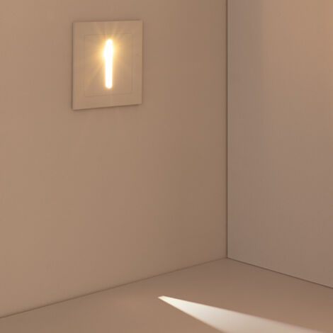 Segnapasso da Esterno LED 3W da Incasso a Parete Bianco Lineare Wabi Bianco Caldo  2700K