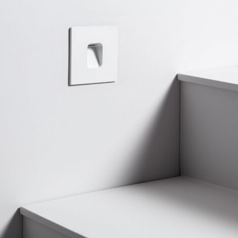 Segnapasso da Esterno LED 2W da Incasso a Parete Quadrato Bianco Grasset  Bianco Caldo  2700K