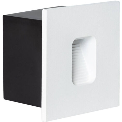 Segnapasso da Esterno LED 2W da Incasso a Parete Quadrato Bianco Grasset  Bianco Caldo  2700K