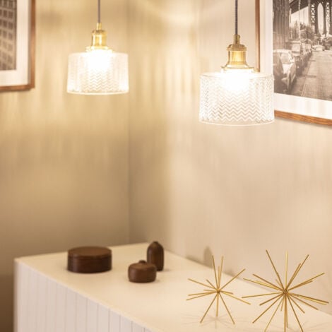 Lampada a Sospensione Vetro Matisse Oro