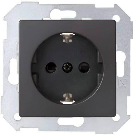 Concetto di Simon 82 Presa Schuko 16A + coperchio nero opaco 8200432-098 (1/3)