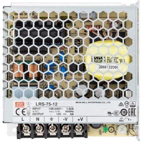 Trasformatore 24V DC 75W 3.2A MEAN WELL LRS-75