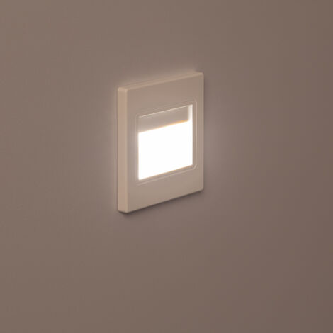 Segnapasso LED 1.5W a Incasso Parete Bianco Randy Bianco Caldo  3000K