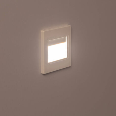 Segnapasso LED 1.5W a Incasso Parete Bianco Randy Bianco Caldo  3000K