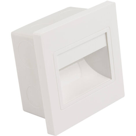 Segnapasso LED 1.5W a Incasso Parete Bianco Randy Bianco Caldo  3000K
