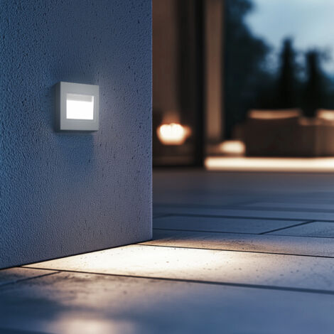 Segnapasso LED 1.5W a Incasso Parete Bianco Randy 4000K Bianco Naturale