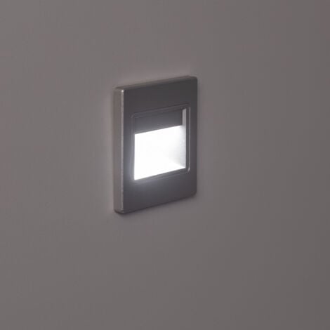 Segnapasso LED 1.5W a Incasso Parete Grigio Randy 4000K Bianco Naturale