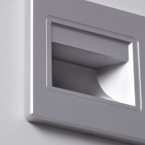 Segnapasso LED 1.5W a Incasso Parete Grigio Randy 4000K Bianco Naturale