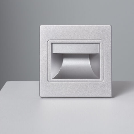 Segnapasso LED 1.5W a Incasso Parete Grigio Randy 4000K Bianco Naturale