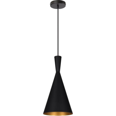 Plafoniera Vintage, Lampada da Soffitto Industriale 6 Teste, lampadario in Ferro  Nero e Oro per Sala da pranzo, soggiorno, camera da letto