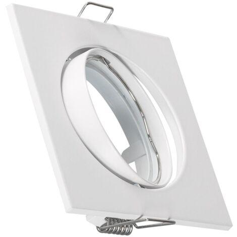 Porta faretto quadrato fisso incasso controsoffitto lampade lampadine led  gu10 gu5.3 mr16