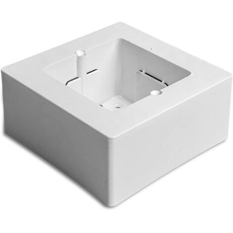 Ledkia – Scatola universale da superficie 92x92x42 mm – Ingressi preforati per tubi e cavi – Resistente in policarbonato – Certificata UKCA, CE, RoHS (1/3)